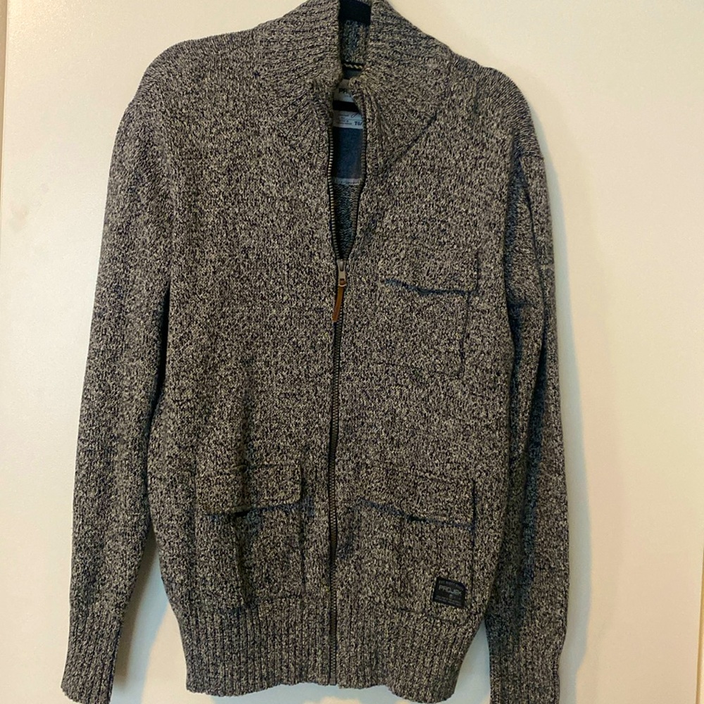Men's Knit Mock Neck Sweater by Projek Raw blends classic charm.
